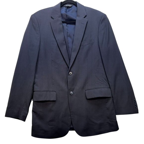 Jos. A. Bank Mens Tailored Fit Travelers Collection Blazer 40L Navy Blue Wool - Picture 1 of 14